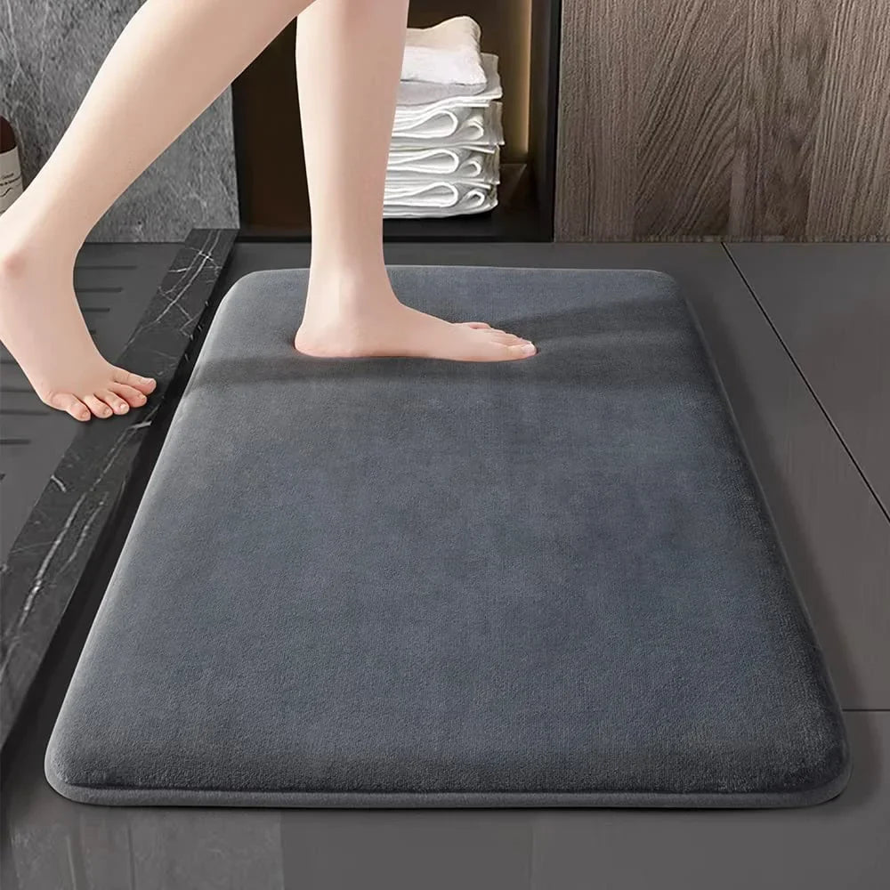 Soft Coral Plush Anti Slip Entrance Door Mat - Halri