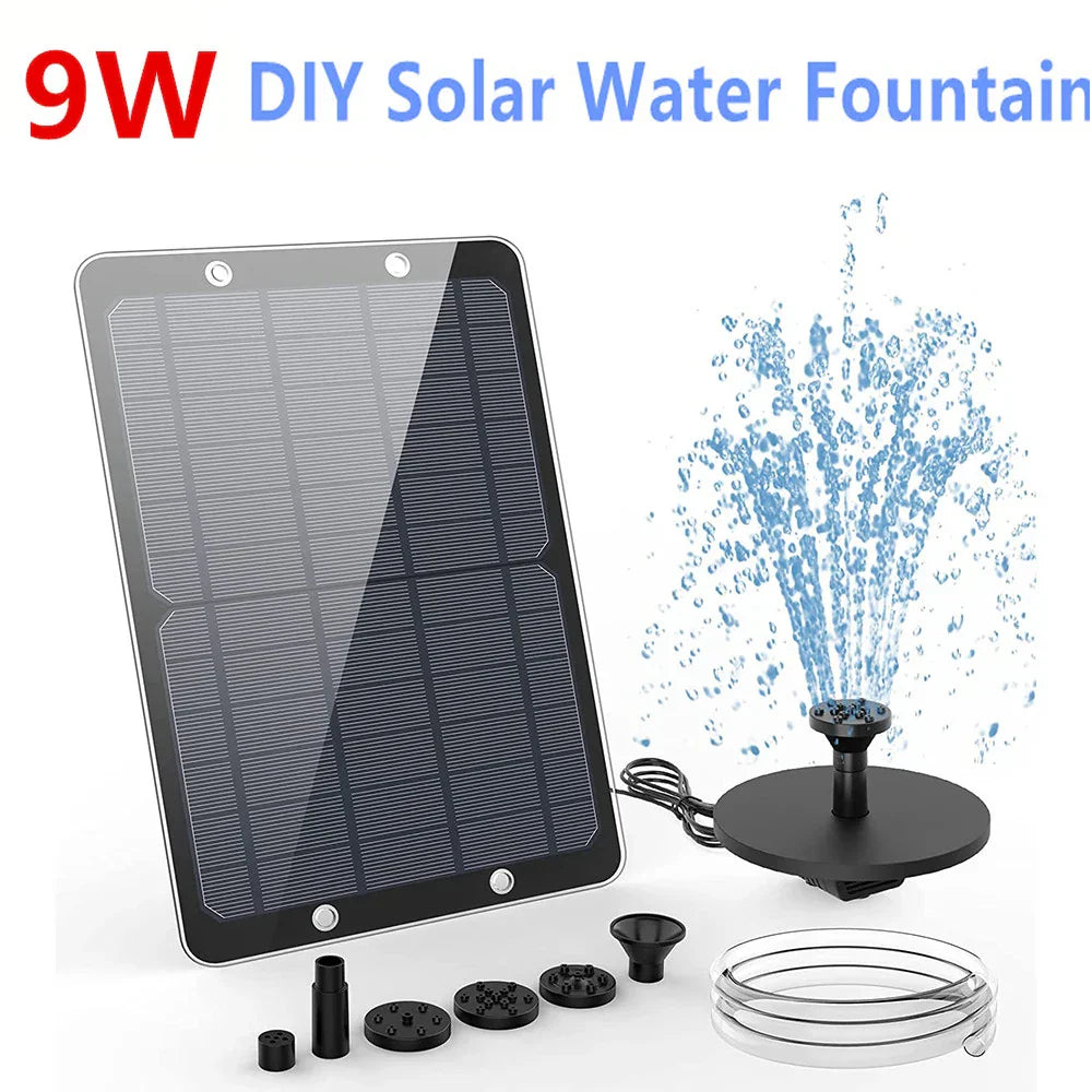 Solar Powered Garden Fountain Kit 9W - Halri