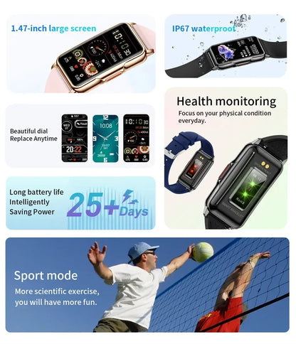 Waterproof Touch Fitness Tracker Watch for Men Women