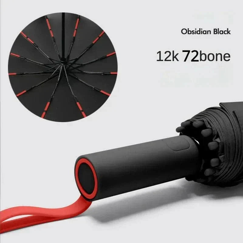 Compact Rain and Windproof Travel Umbrella