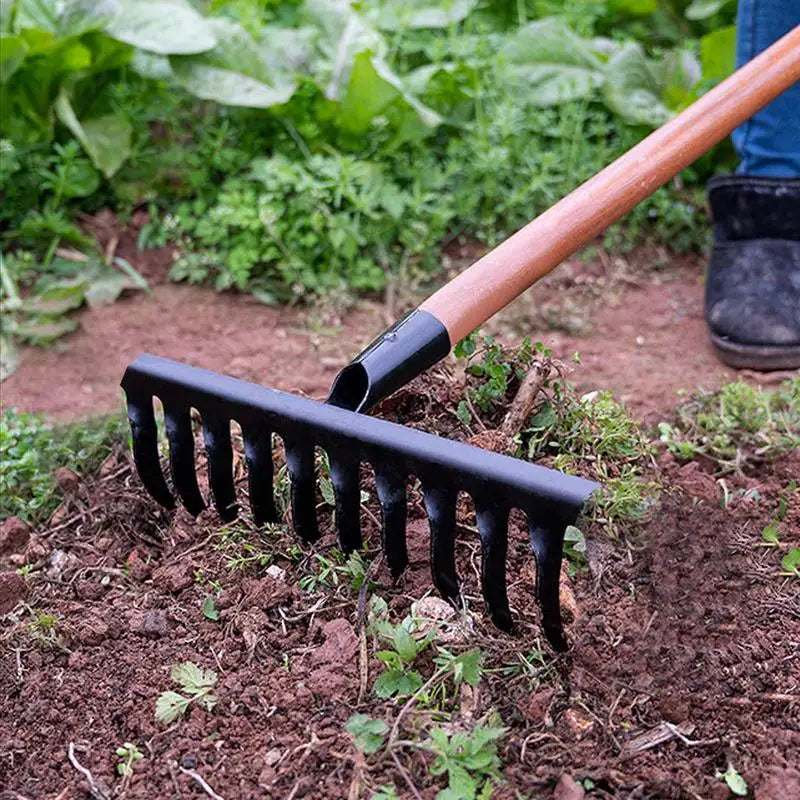 Strong Garden Lawn Rake Heavy Duty Yard Tool - Halri