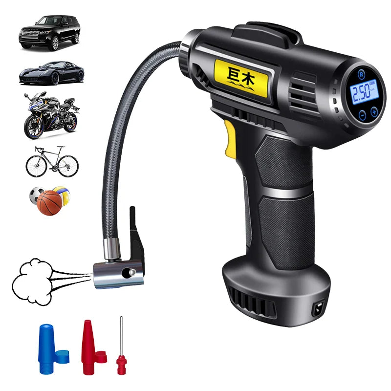 Compact 12V Car Tire Air Pump Compressor - Halri