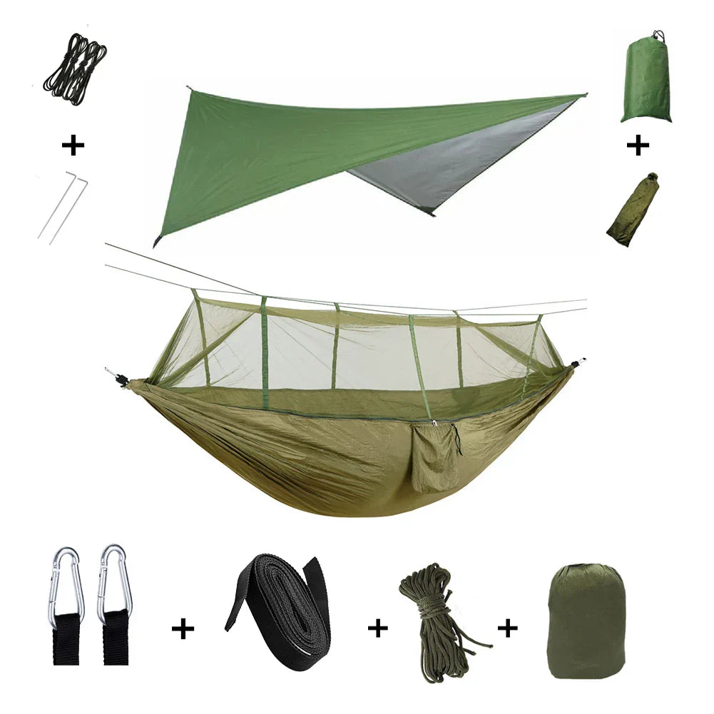 Portable Hammock with Bug Net and Rain Fly - Halri