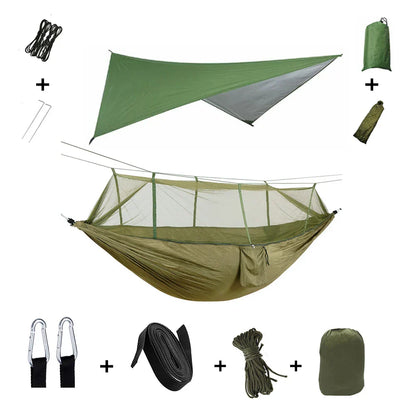 Portable Hammock with Bug Net and Rain Fly - Halri