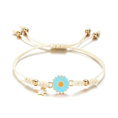 Delicate Floral Beaded Star Wristlet