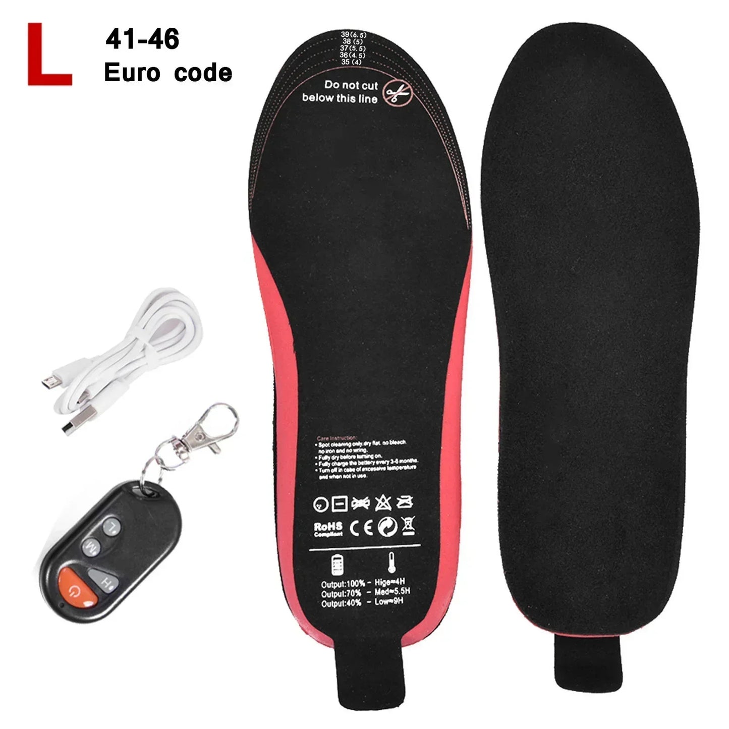 Warm Rechargeable Electric Heated Insoles for Winter