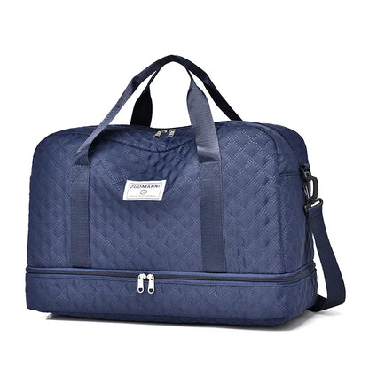 Compact Folding Travel Duffel Bag with Shoe Pocket