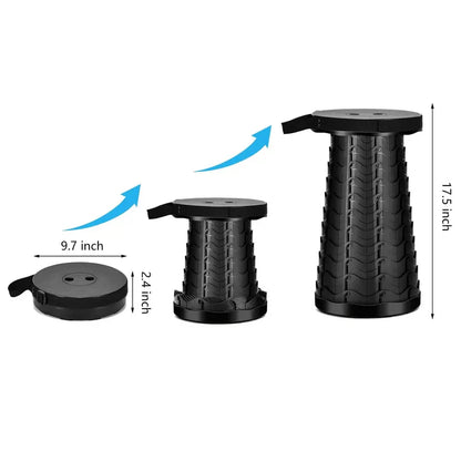 Portable Folding Stool with Adjustable Leg Height
