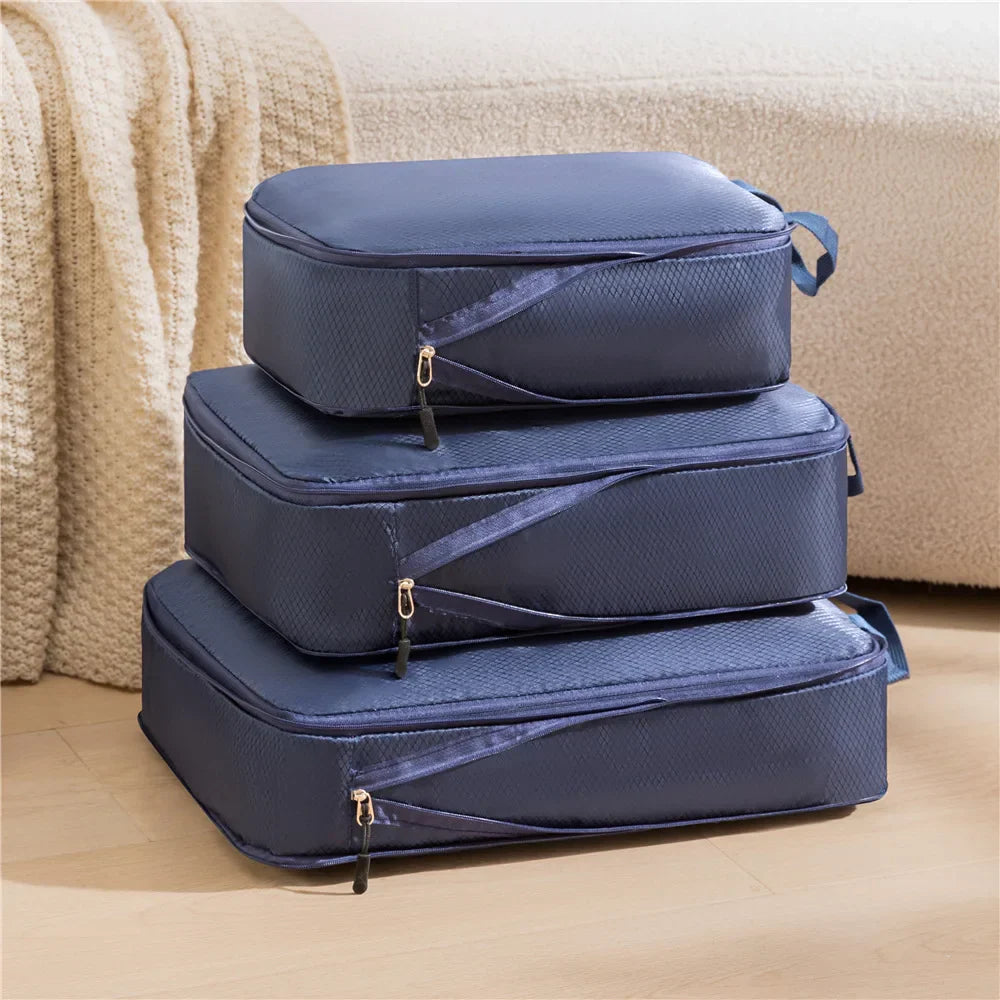 Compact Travel Accessories 3pc Set Waterproof Bag Organizers