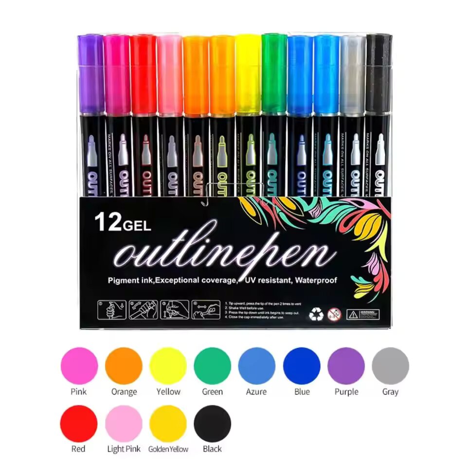 Colorful 2-in-1 Dual Tip Pens