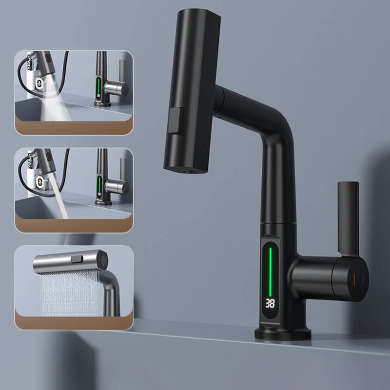 Flexible 360° Rotating Faucet with LED Temp Display - Halri