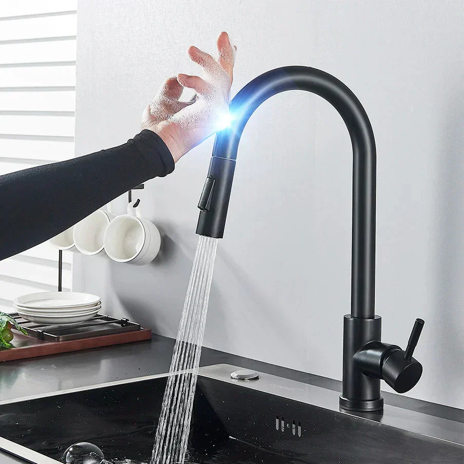 Easy Touch Kitchen Faucet with Pull-Out Spray Nozzle - Halri
