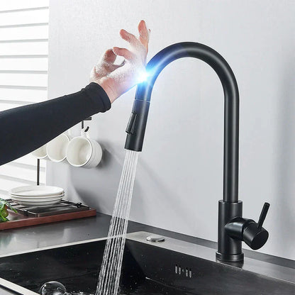 Easy Touch Kitchen Faucet with Pull-Out Spray Nozzle - Halri