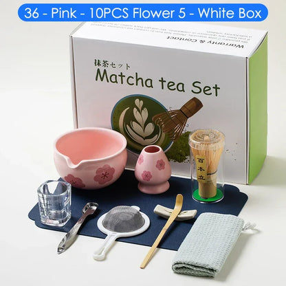 Variant image for Japanese Matcha Tea Set 10-Piece Natural Bamboo Ceramic Standard Size-4