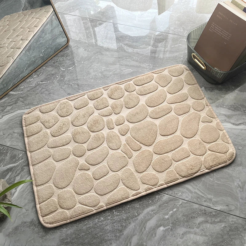 Soft Grip Bathroom Mat with Textured Memory Foam Surface