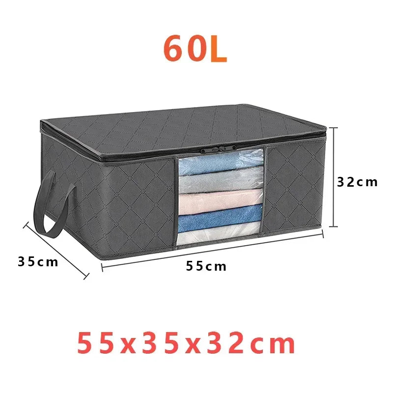 Collapsible Storage Bag for Clothes and Blankets