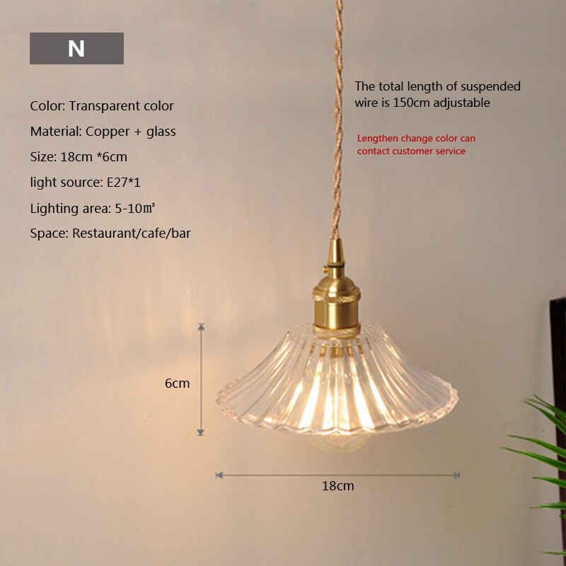 Clear Glass Modern Pendant Light