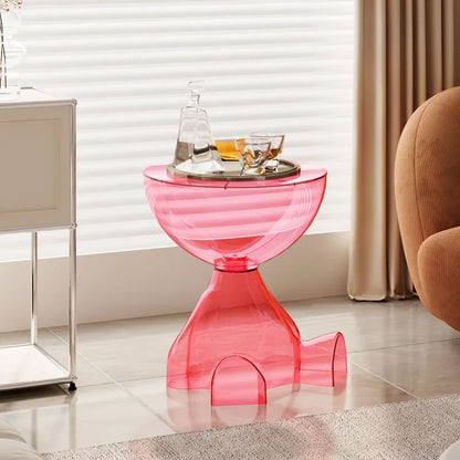 Compact Portable Plastic End Table
