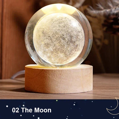 Cosmic Galaxy Night Lamp | LED Crystal Ball with Stars