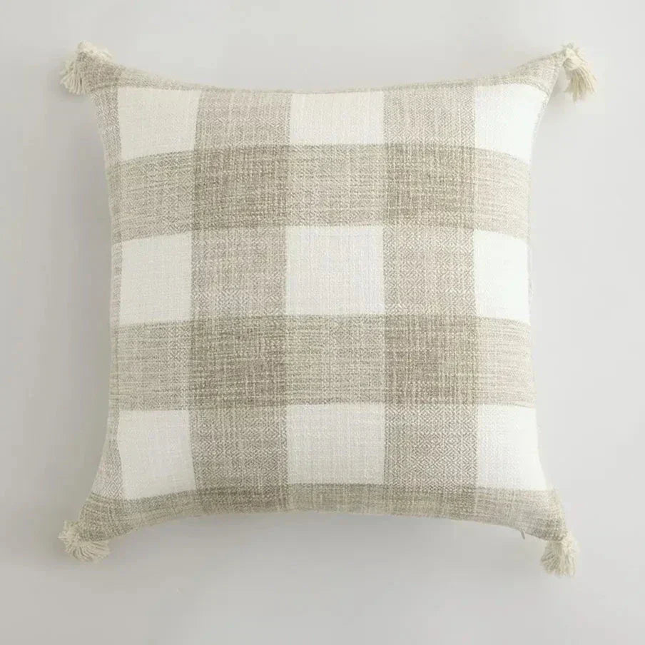 Stylish Home Decor Cushion Cover with Colorful Tassels