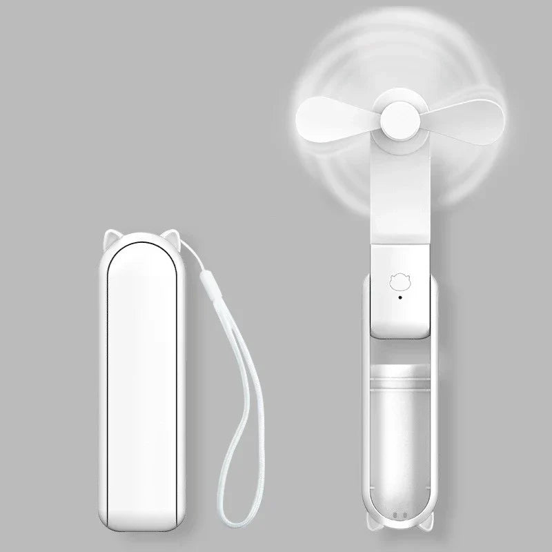 Portable Mini USB Fan with Power Bank Function
