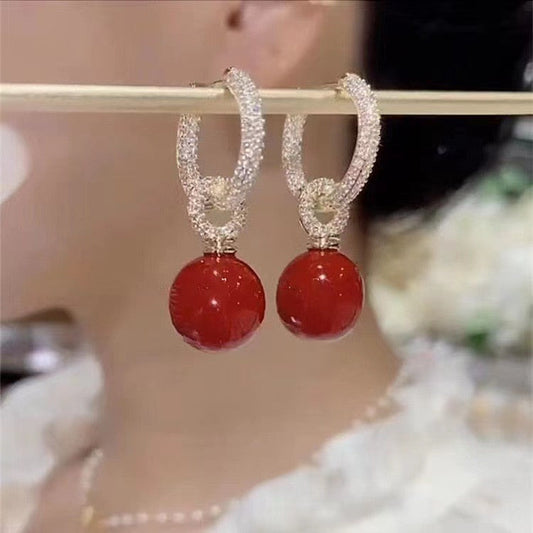 Round Heart Beautiful Drop Earrings - Halri