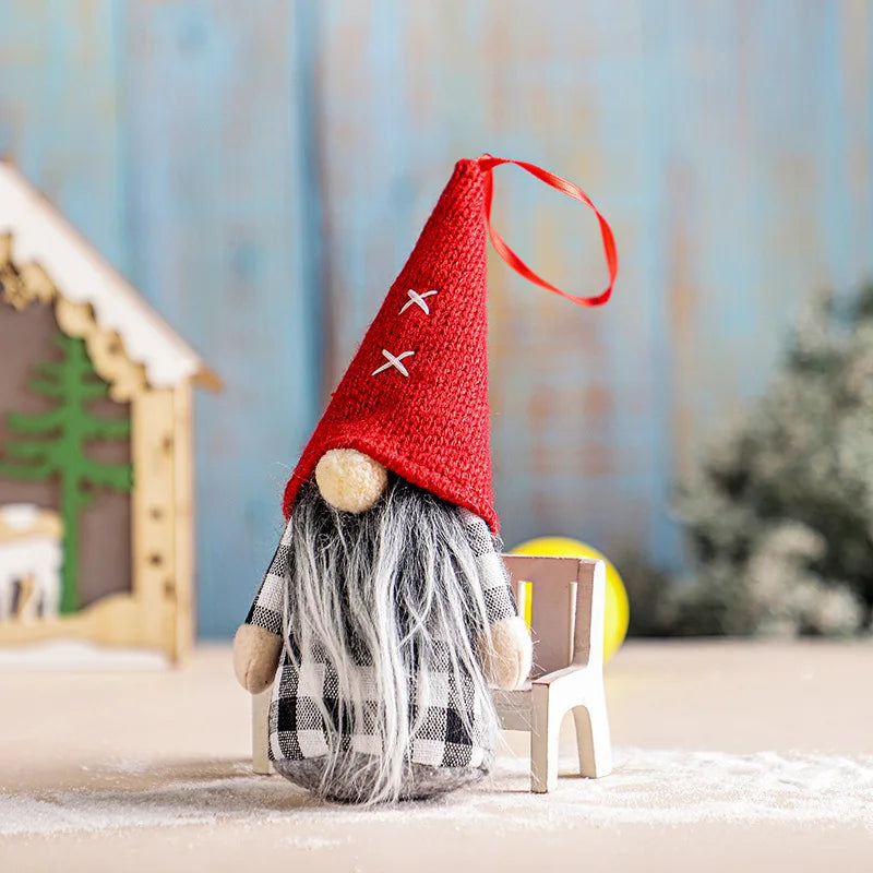 Christmas Gnomes with Bells and Holly Decoration