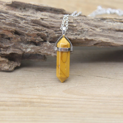 Boho Hexagon Gemstone Balance Necklace