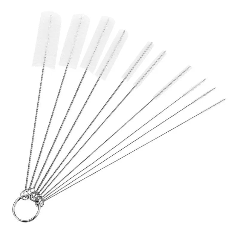 Practical 10-Piece Cleaning Brush Set with Nylon Bristles - Halri