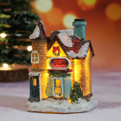 Cozy Holiday LED Christmas Home Decor Figurines