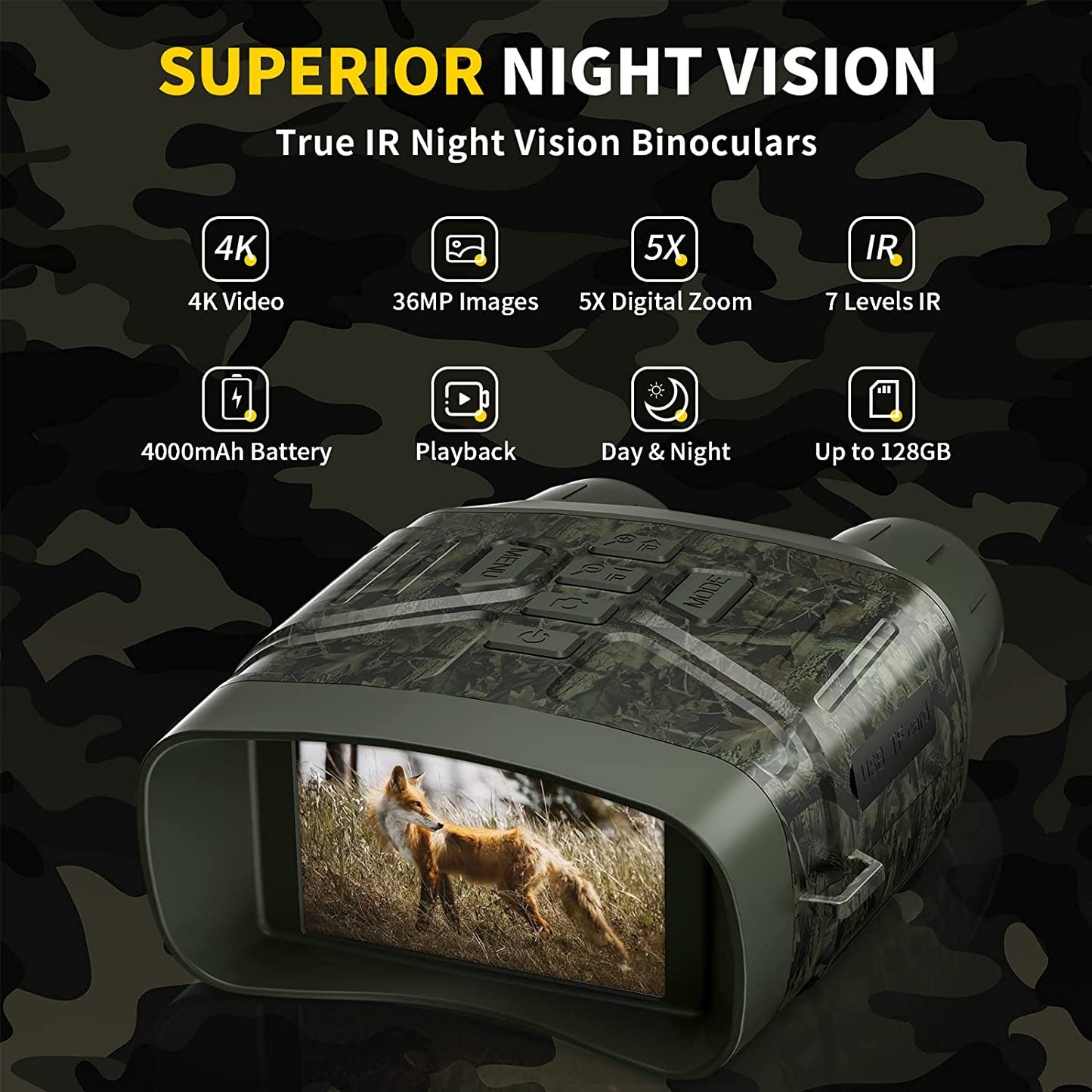 Clear Night Vision Spy Binoculars