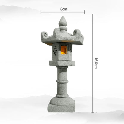 Natural Sandstone Mini Pagoda Garden Decor