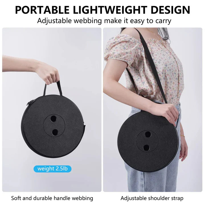 Portable Folding Stool with Adjustable Leg Height