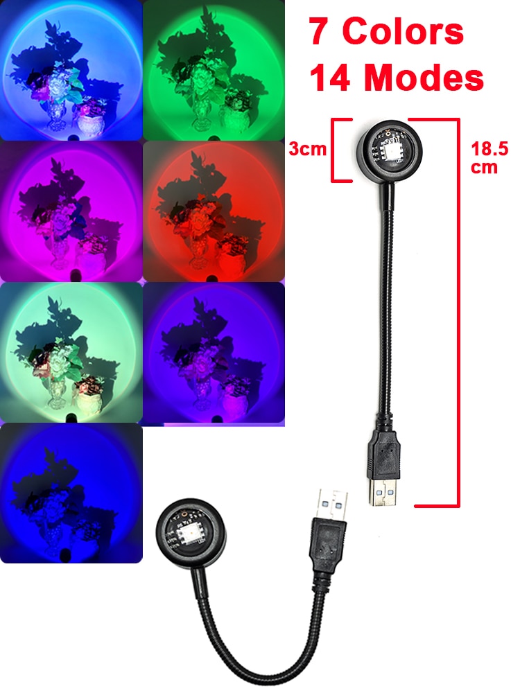 Colorful Portable USB Table Lamp