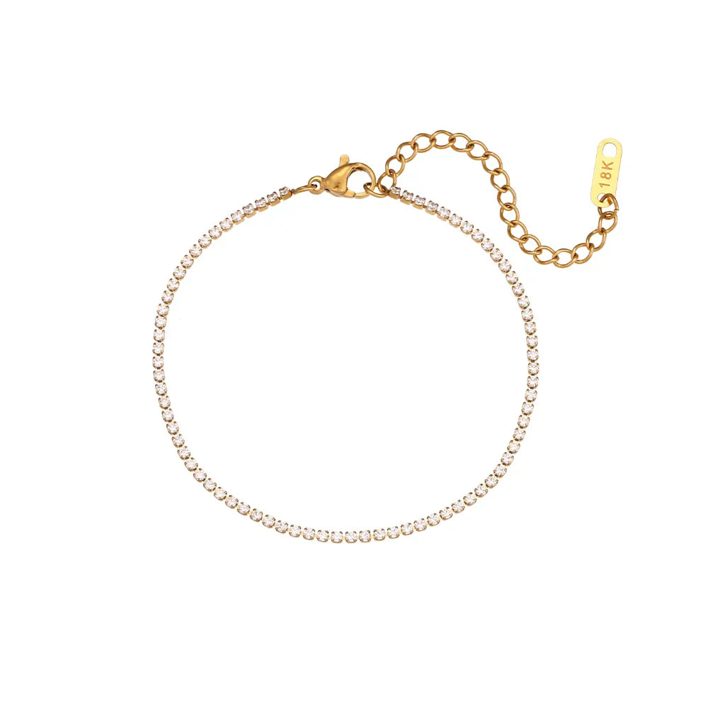 Delicate 2mm Slim Chain Bracelet and Necklace