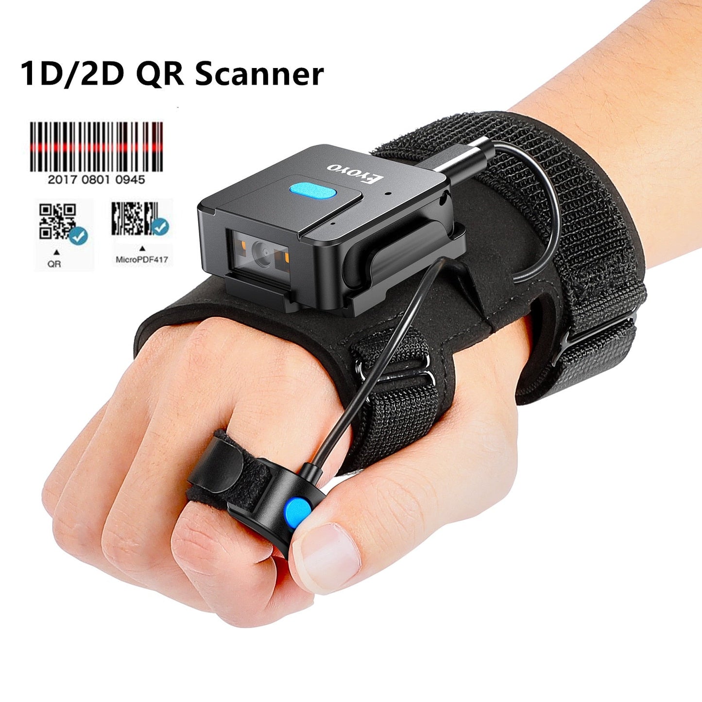 Wireless Scan Bluetooth Barcode Reader Glove - Halri