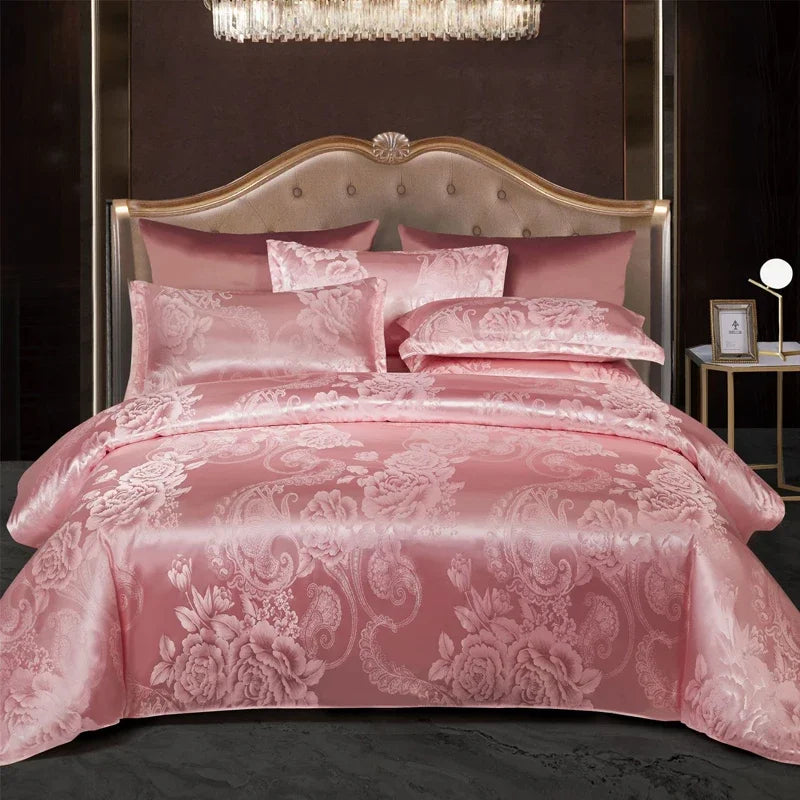 Elegant Soft Gold Blue Duvet Cover