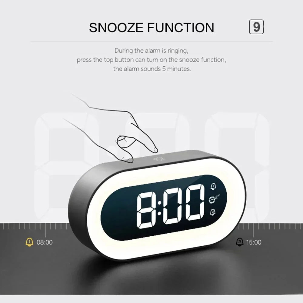 Wake Up Light LED Clock with Nightlight