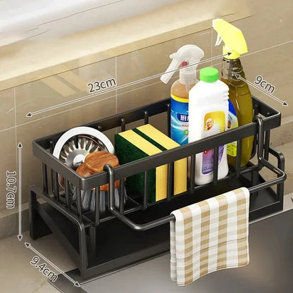 Practical Sink Caddy with Sponge Holder and Dish Soap Tray
