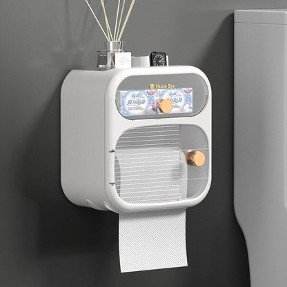 Space-Saving Toilet Paper Holder Storage Cabinet