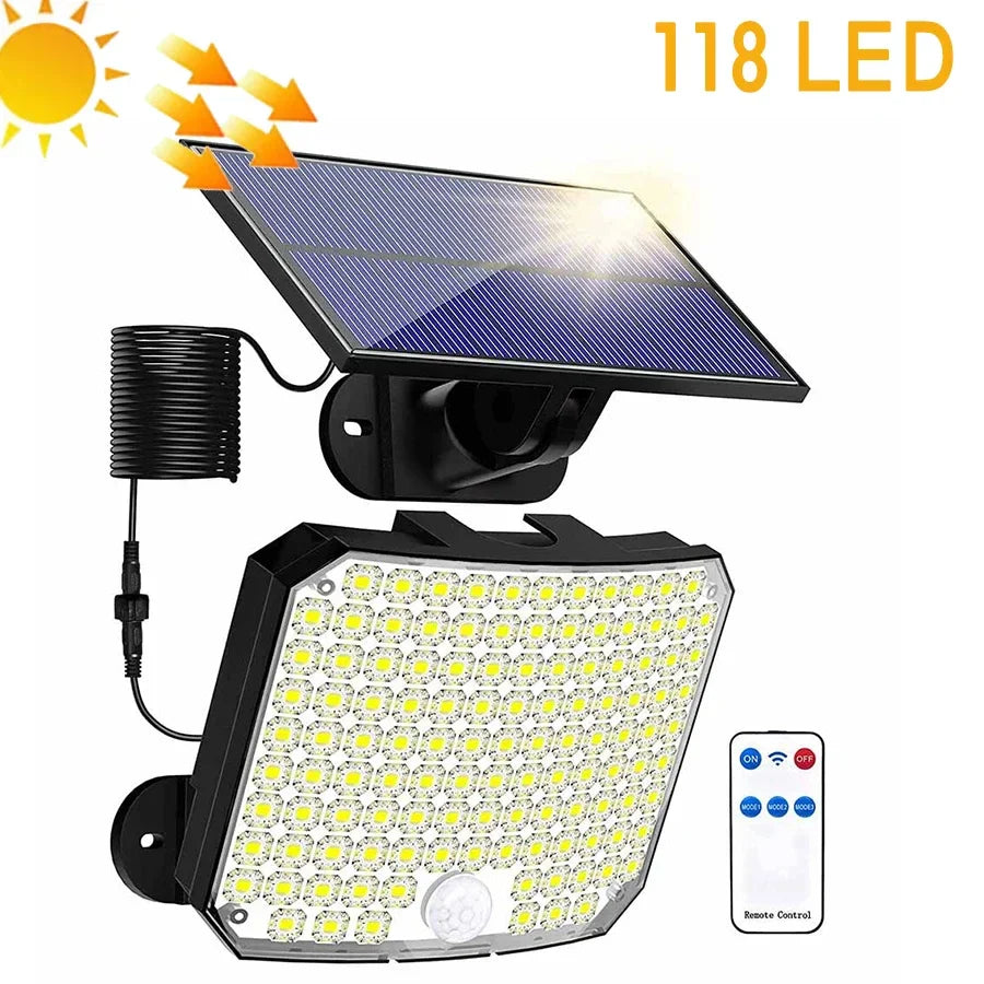 Outdoor Solar Powered Motion Sensor Wall Lamp - Halri