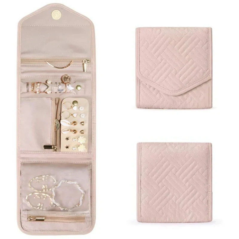 Travel Jewelry Roll Up Storage Pouch - Halri