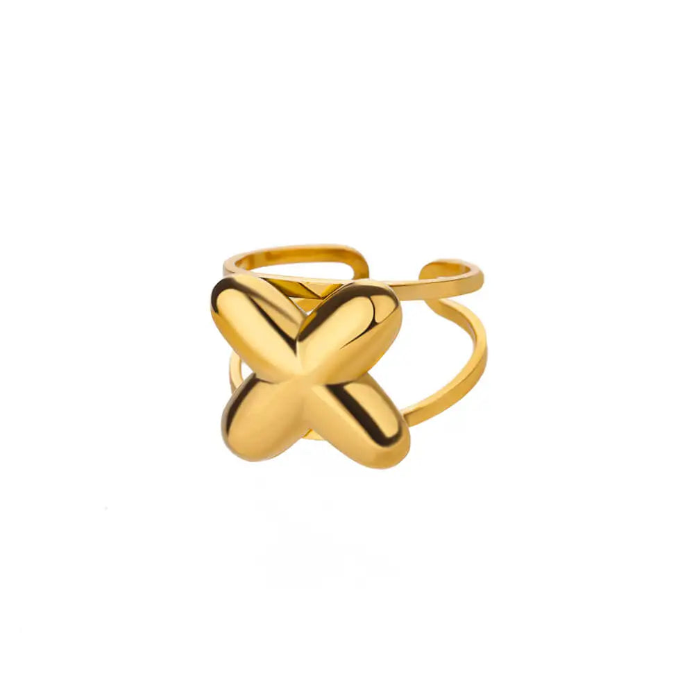Personalized Initial Open Ring Adjustable Band