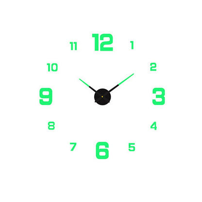 3D Glow Silent Wall Clock - Halri