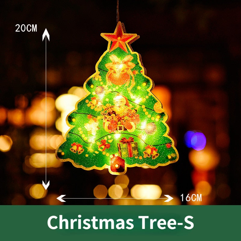 Colorful Holiday Window String Lights