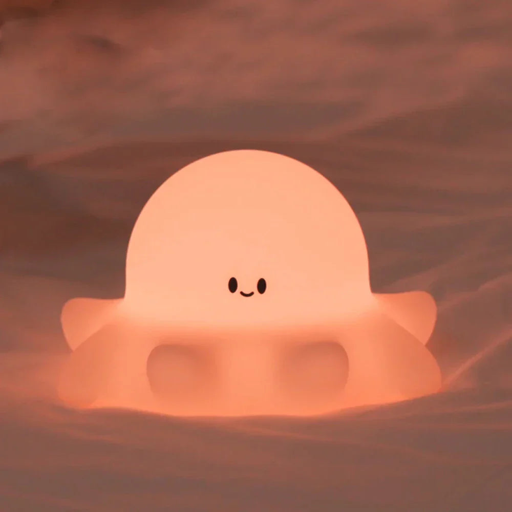 Gentle Glow LED Night Lamp Soft Silicone Rechargeable
