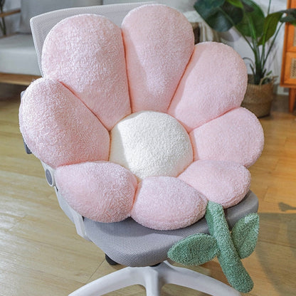 Comfortable Yellow Floral Cushion Pillow