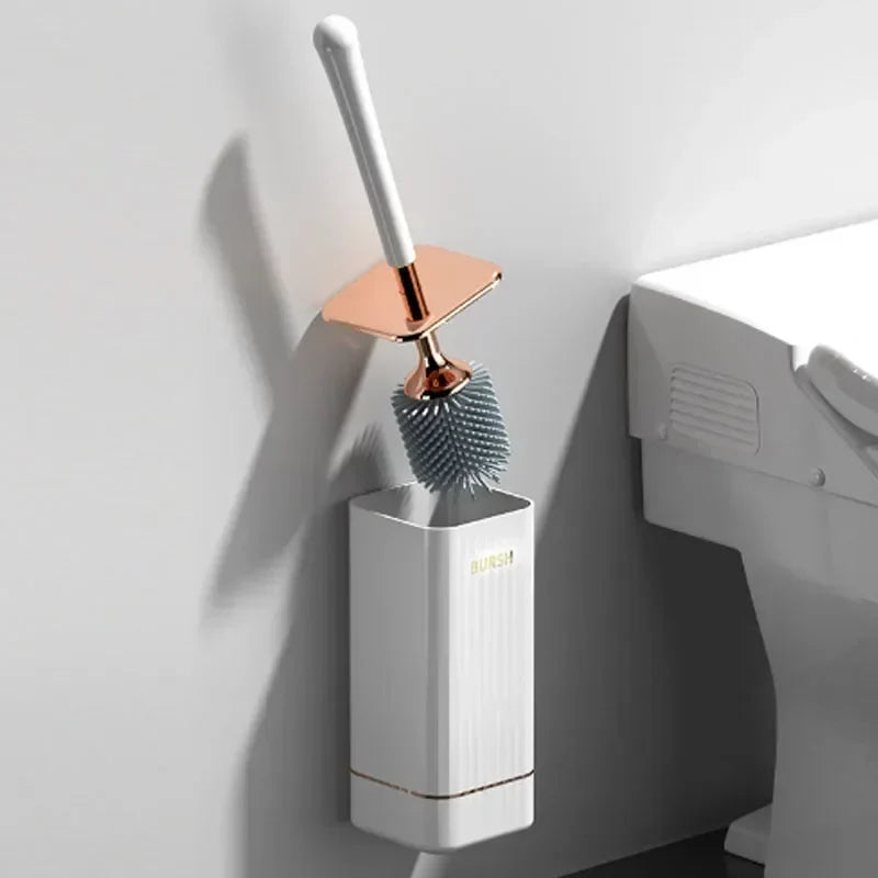 Easy Install Toilet Brush with Soft Bristles Set