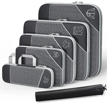 Compact Travel Accessory Kit 6-Piece Waterproof Packing Bags