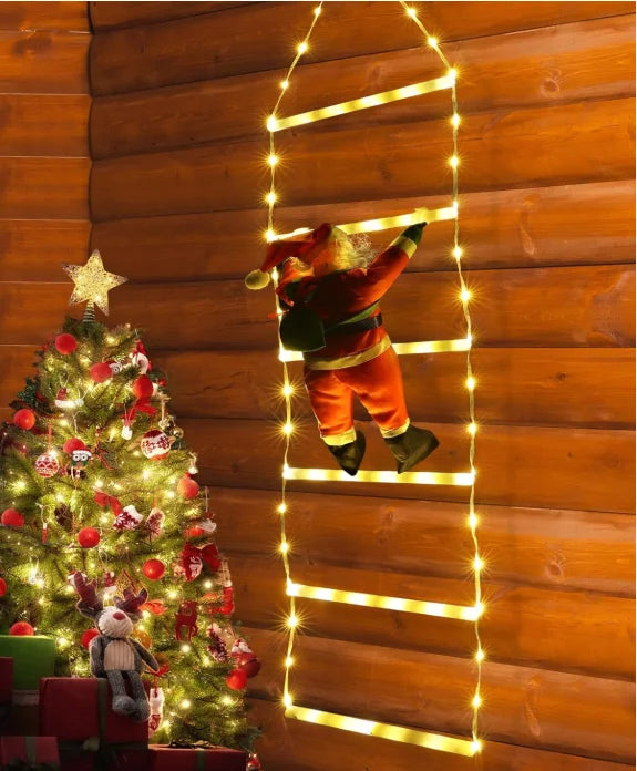 Colorful LED Santa Climber Christmas Decorations - Halri